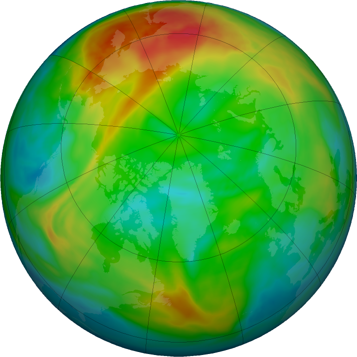 Arctic ozone map for 29 December 2021